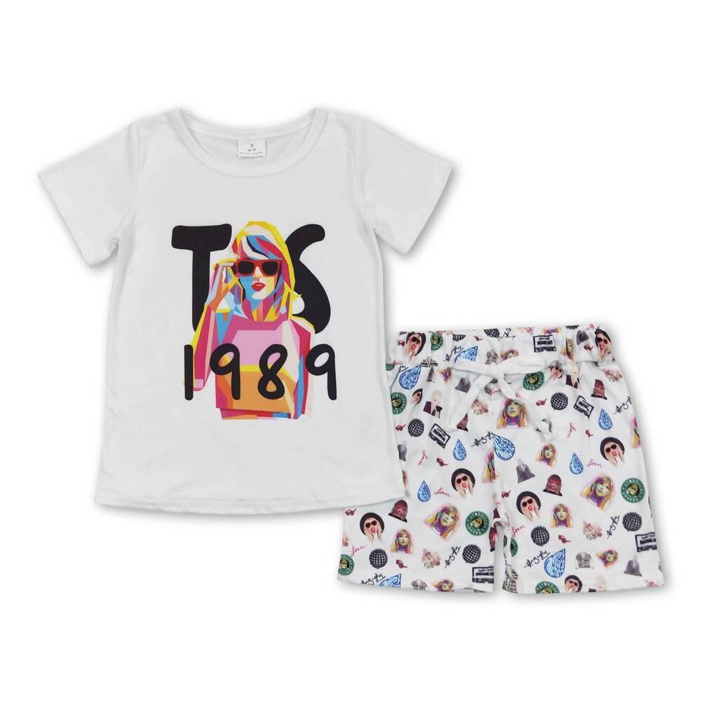 NEW YAWOO GARMENTS girl's swiftie loungewear set in white